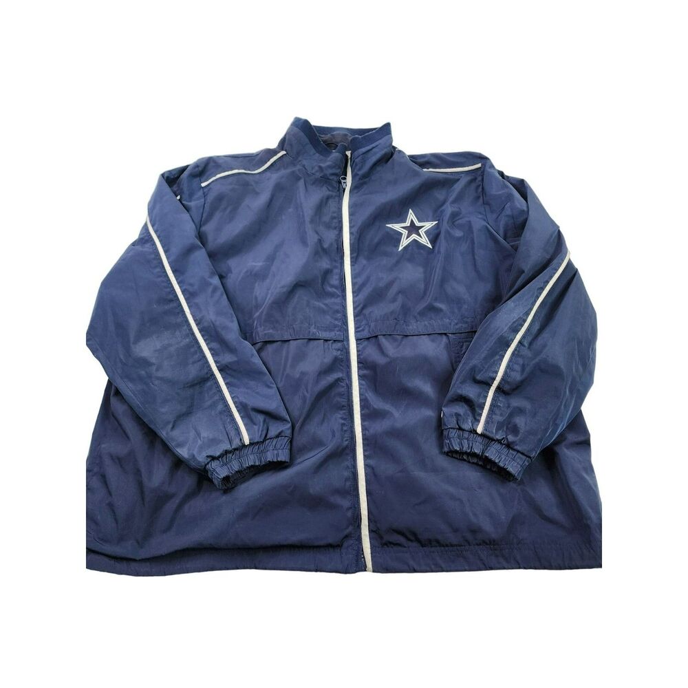 Dallas Cowboys NFL XXL XXG Full Zip Windbreaker Jacket‎
